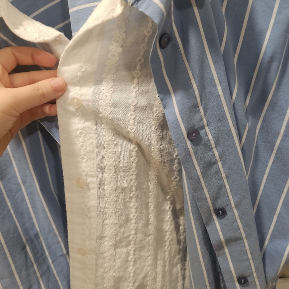 Pierre cardin embroidered collar stripe button down - Picture 4 of 4